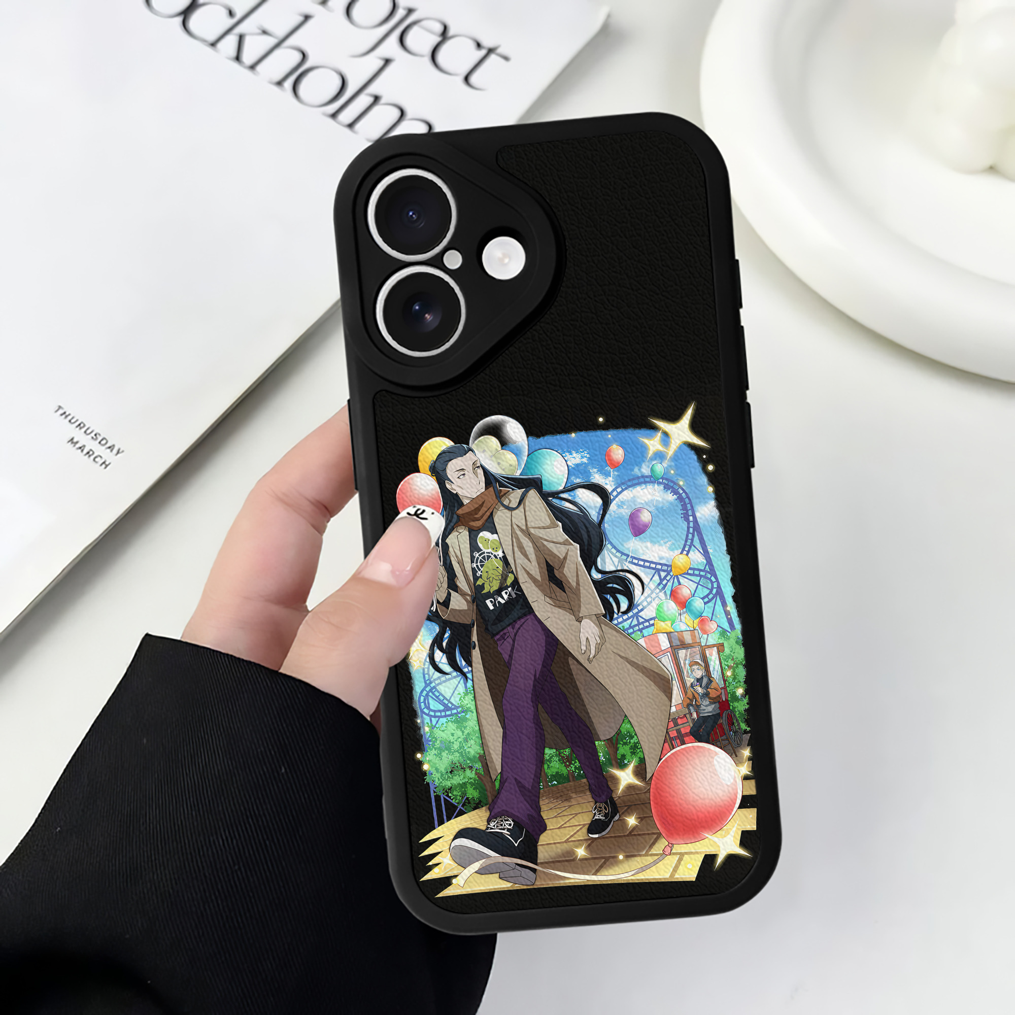 （画像用） 文豪ストレイドッグス Bungo Stray Dogs 【iPhone 16シリーズ対応】シリコンスマホケース（レザー調） 材質：シリコン